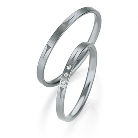Obrączki platynowe Breuning - 4319 (950) Basic Slim