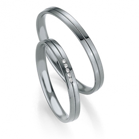 Obrączki platynowe Breuning - 4327 (950) Basic Slim
