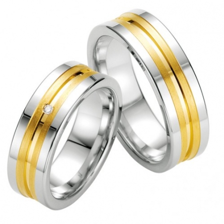 Obrączki srebrna platynowane i złocone Breuning - 48/08031-32