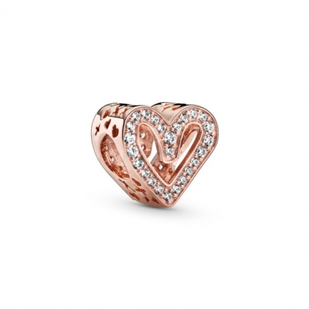 Charms z lśniącym asymetrycznym sercem - 788692C01