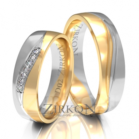 Obrączki ślubne Zirkon - D-002 L