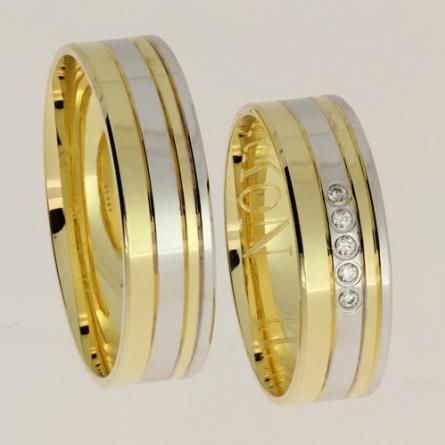 Obrączki ślubne Zirkon - H-077 L