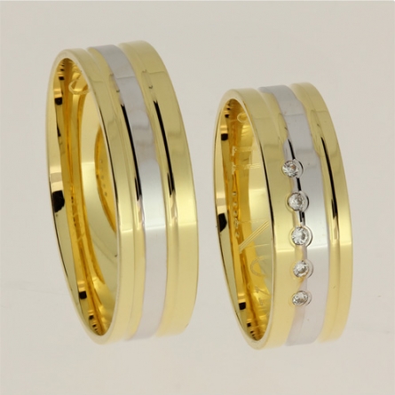 Obrączki ślubne Zirkon - H-095 L