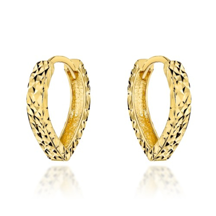 Kolczyki diamentowane łezki na zatrzask - 7-K11825