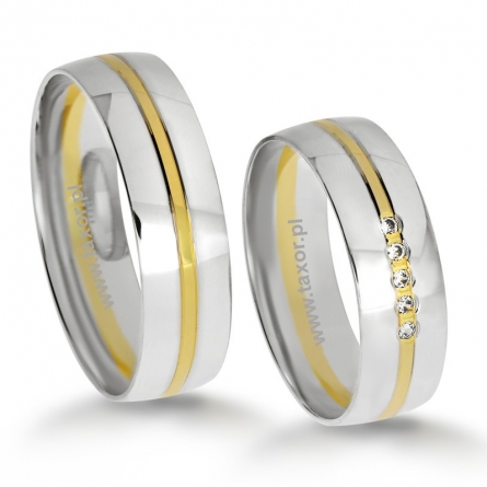 Obrączki ślubne Zirkon - H-089 L