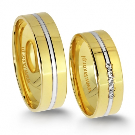 Obrączki ślubne Zirkon - H-090 L