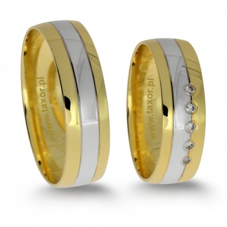 Obrączki ślubne Zirkon - H-091 L