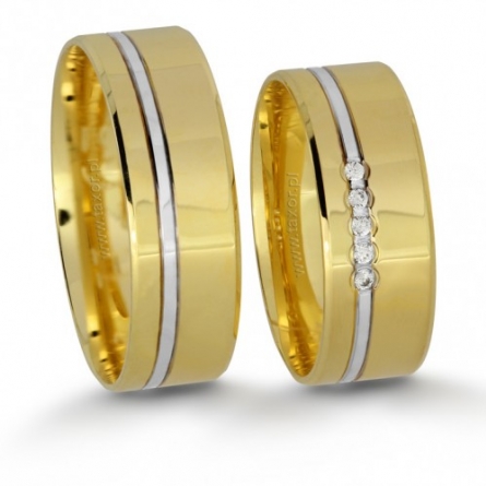 Obrączki ślubne Zirkon - H-065 L