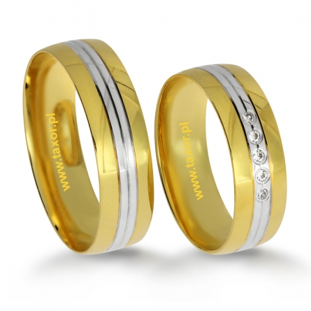 Obrączki ślubne Zirkon - H-096 L