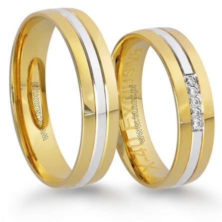 Obrączki ślubne Zirkon - X-040 L