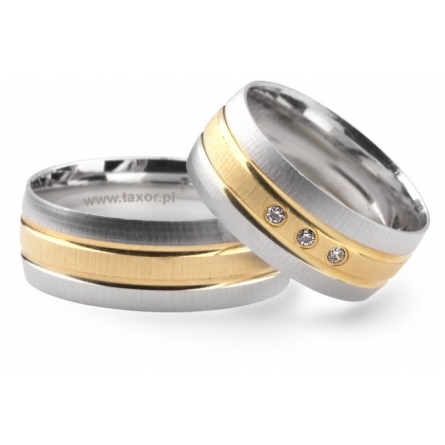 Obrączki ślubne Zirkon - P-025