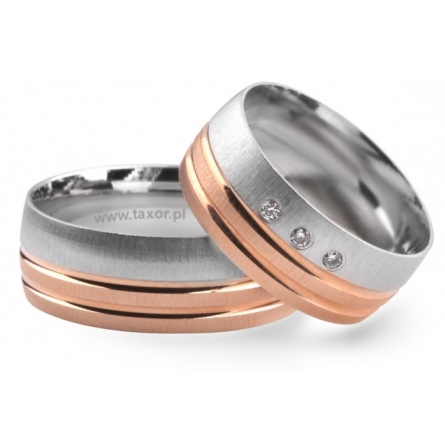 Obrączki ślubne Zirkon - P-027
