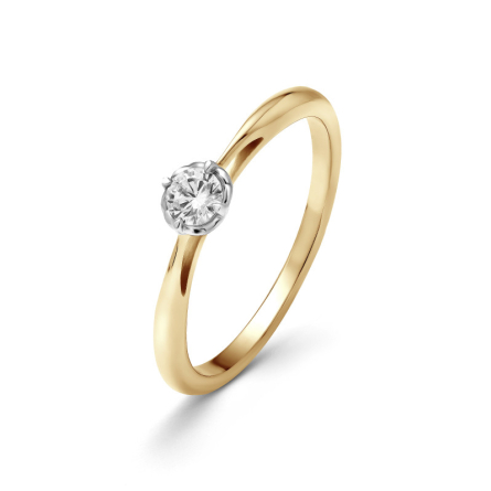 Pierścionek z brylantem - Diamare / 0.10 ct