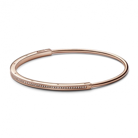 Bransoletka bangle pavé Pandora Signature I-D  - 589493C00