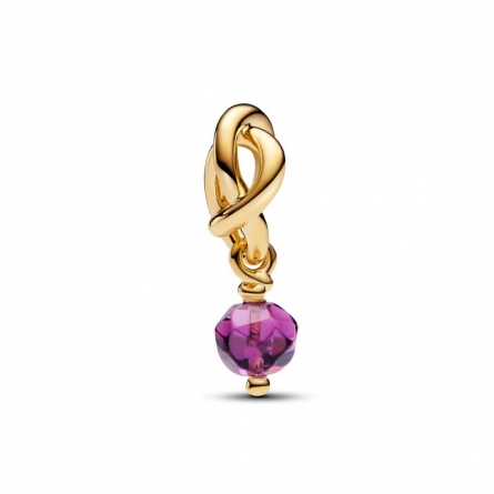 Fasetowany charms-zawieszka Fioletowy symbol wieczności - 763462C02
