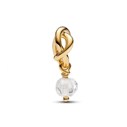 Fasetowany charms-zawieszka Przezroczysty symbol wieczności - 763462C04