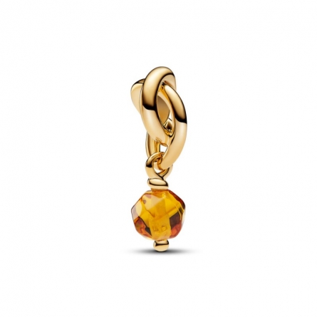 Fasetowany charms-zawieszka Miodowy symbol wieczności - 763462C11