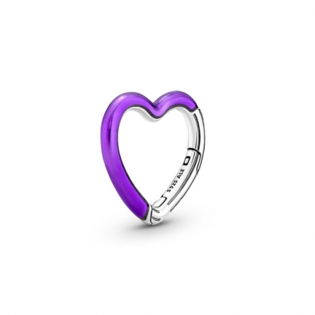 Ozdobny łącznik Pandora ME w kształcie jasnofioletowego serca - 791973C01