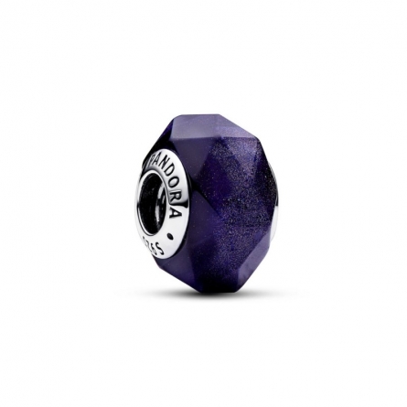 Fasetowany charms z niebieskiego szkła Murano - 792984C01