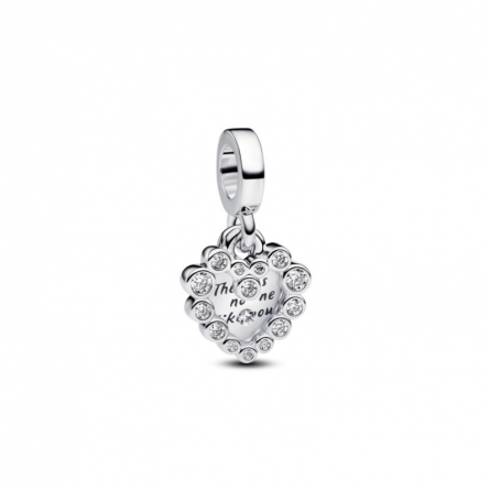Podwójny charms-zawieszka Lśniące serce - 793765C01
