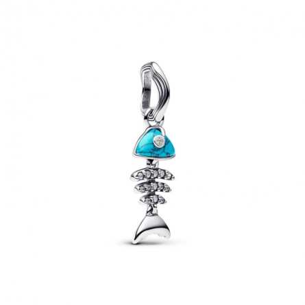 Charms-zawieszka Turkusowy szkielet ryby - 793894C01