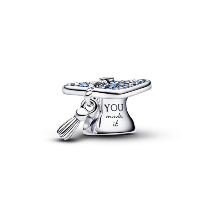 Lśniący niebieski charms Biret absolwentki 2026 - 794461C01