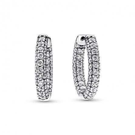 Jednorzędowe kolczyki obręcze pavé Pandora Timeless - 292624C01