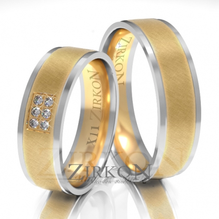 Obrączki ślubne Zirkon - X-011 L