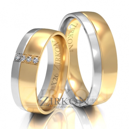 Obrączki ślubne Zirkon - X-026 L