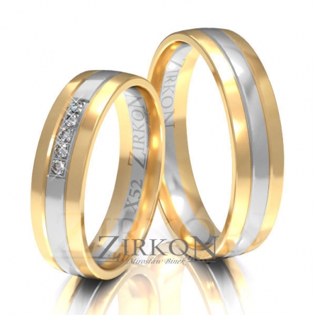 Obrączki ślubne Zirkon - X-052 L