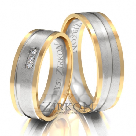Obrączki ślubne Zirkon - X-057 L