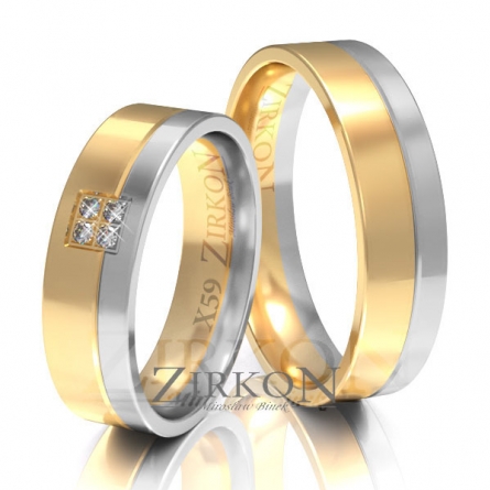 Obrączki ślubne Zirkon - X-059 L