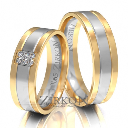 Obrączki ślubne Zirkon - X-065 L