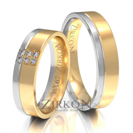 Obrączki ślubne Zirkon - X-067 L