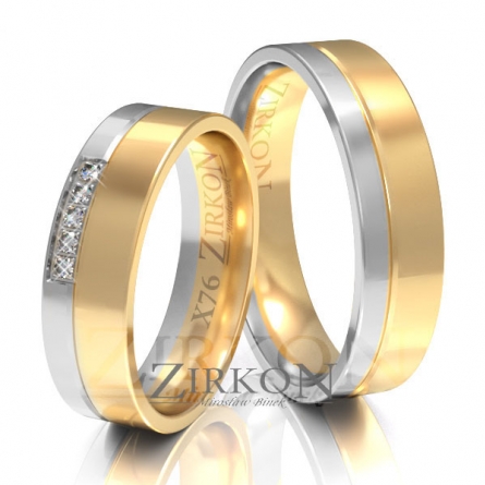 Obrączki ślubne Zirkon - X-076 L