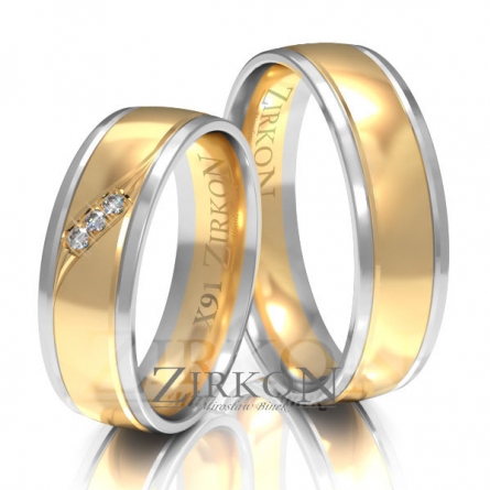 Obrączki ślubne Zirkon - X-091 L