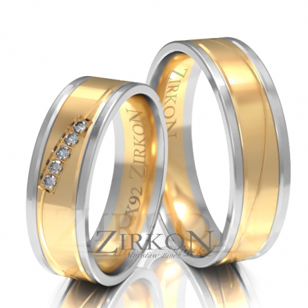Obrączki ślubne Zirkon - X-092 L