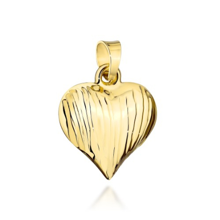 Zawieszka serce zdobione żłobieniami - 6-Z10673